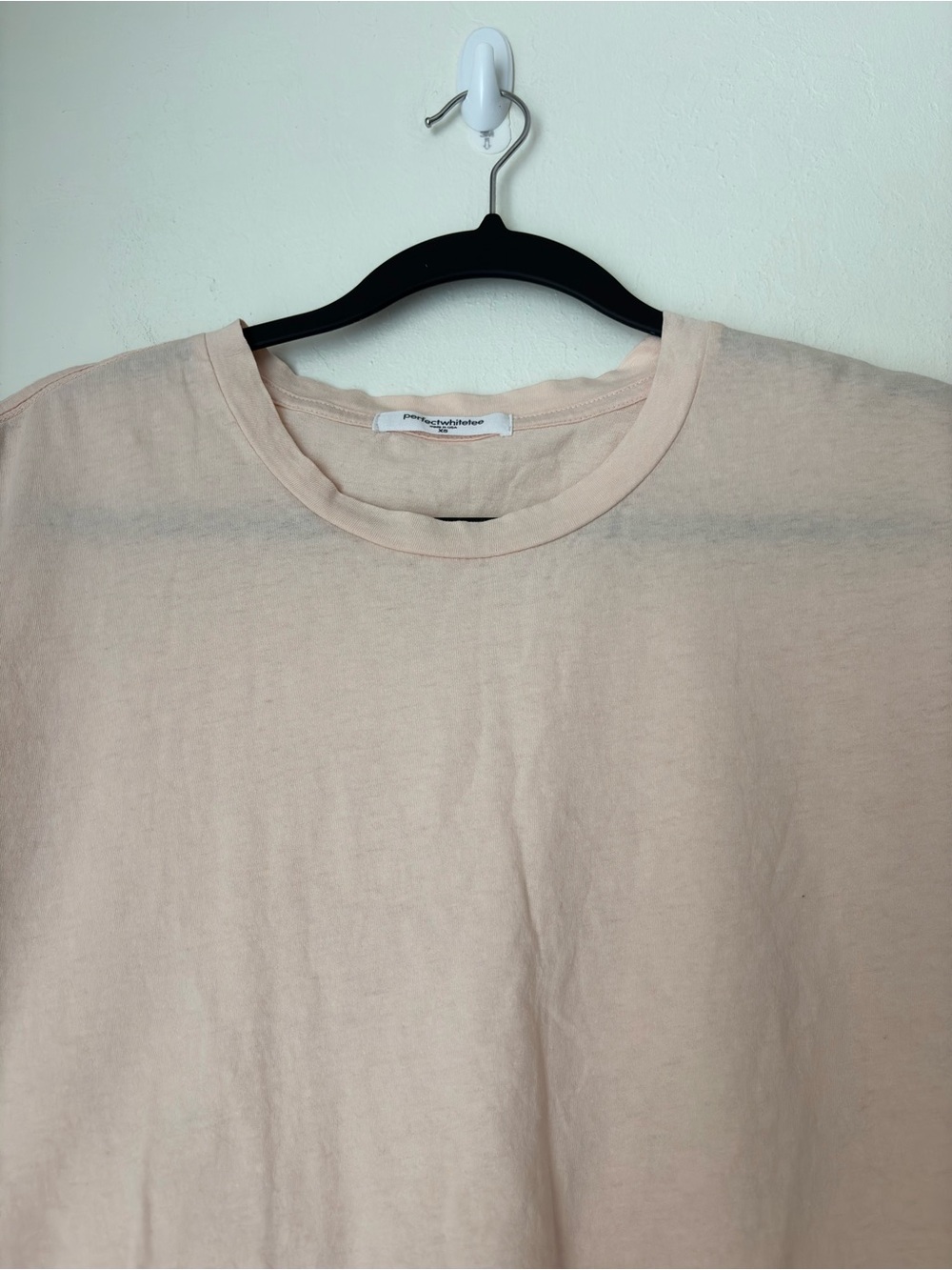 PerfectWhiteTee Harley Tee in Peaches and Cream T68 Size XS Casual Boxy Cotton - Picture 3 of 10